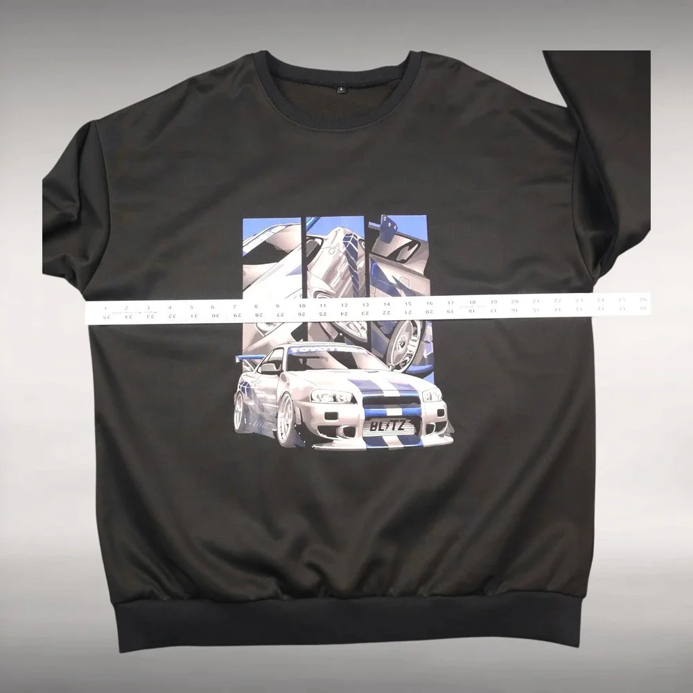JDM Nissan Skyline GT-R R34 Racing Graphic Streetwear Sweatshirt Mens L Unisex